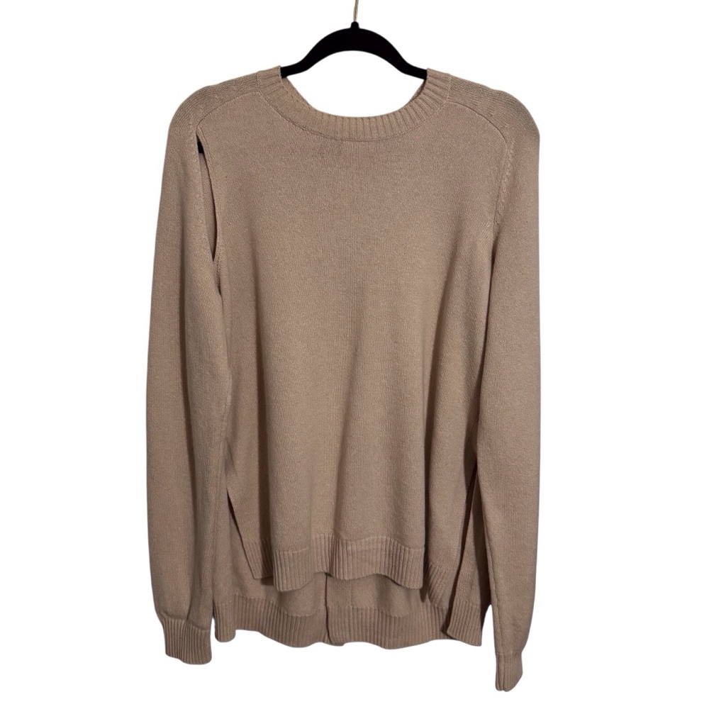 Tod’s Womens NWT Large Brown Wool Silk Cashmere Fly Away Back Cutout Sweater